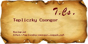 Tepliczky Csongor névjegykártya