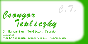 csongor tepliczky business card